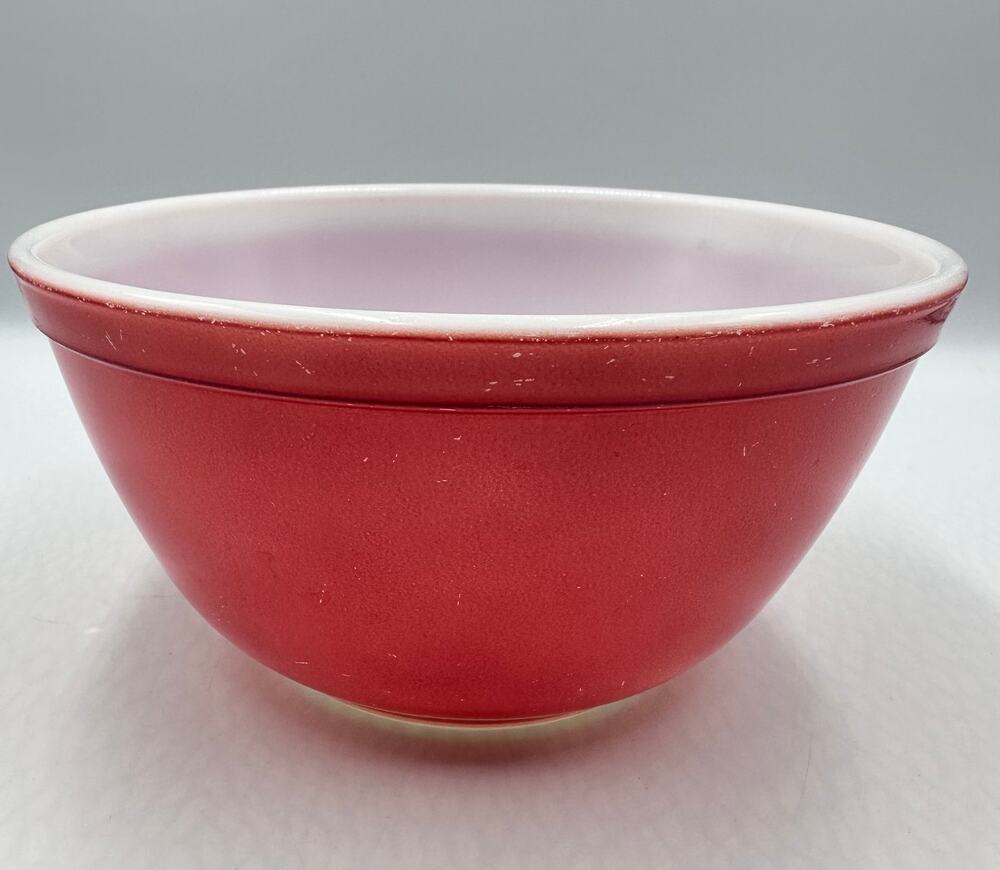 Vintage Pyrex Primary Red 402 Nesting Mixing Bowl 1.5QT